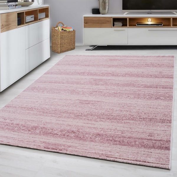 Cara Modern Plain Pink Rug